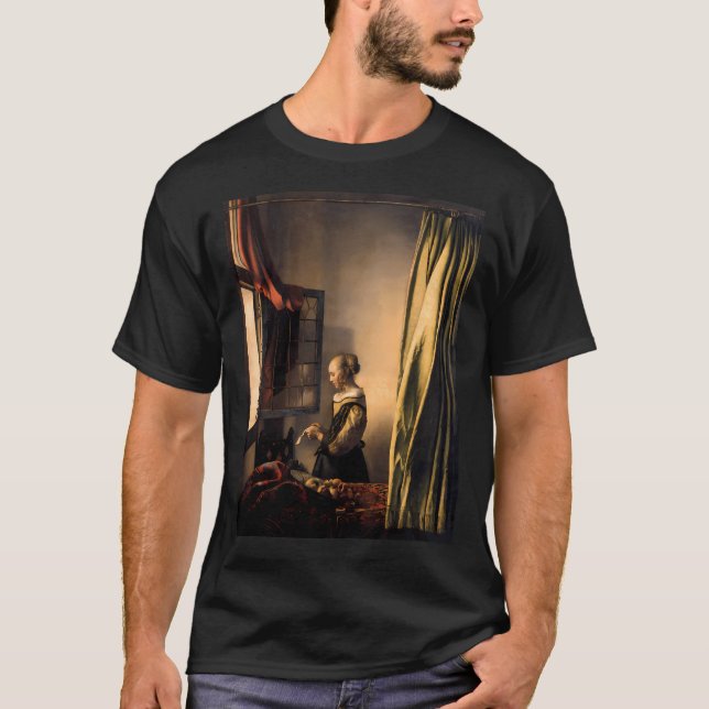 Johannes Vermeer Girl Reading A Letter At An Open T-Shirt (Front)