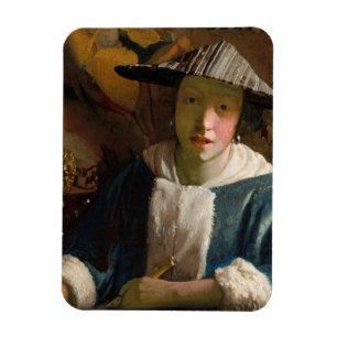 Johannes Vermeer - Girl with a Flute Magnet