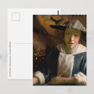 Johannes Vermeer - Girl with a Flute Postcard