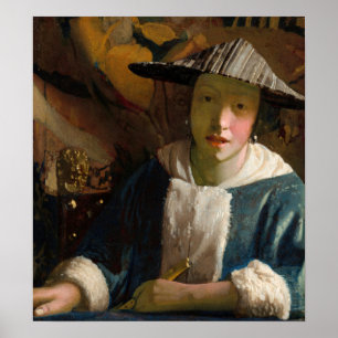Johannes Vermeer - Girl with a Flute Poster
