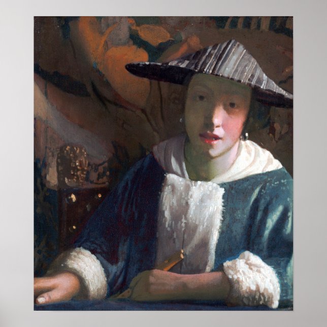 Johannes Vermeer Girl with a Flute Poster (Front)