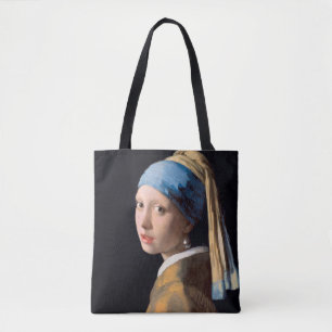 JOHANNES VERMEER - Girl with a pearl earring 1665 Tote Bag
