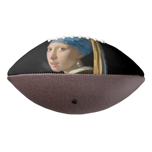 Johannes Vermeer - Girl with a Pearl Earring American Football (Rotated 270)