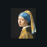 Johannes Vermeer - Girl with a Pearl Earring Canvas Print<br><div class="desc">Girl with a Pearl Earring / Girl in a Turban / Head of Girl in a Turban / The Young Girl with Turban / Head of a Young Girl - Johannes Vermeer,  1665</div>