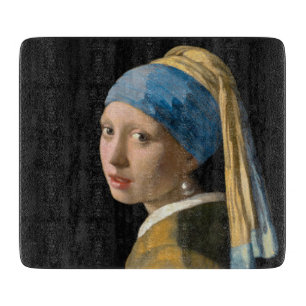 Johannes Vermeer - Girl with a Pearl Earring Cutting Board