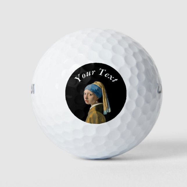 Johannes Vermeer - Girl with a Pearl Earring Golf Balls (Front)