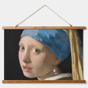Johannes Vermeer - Girl with a Pearl Earring Hanging Tapestry
