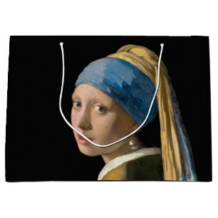 Johannes Vermeer - Girl with a Pearl Earring Large Gift Bag