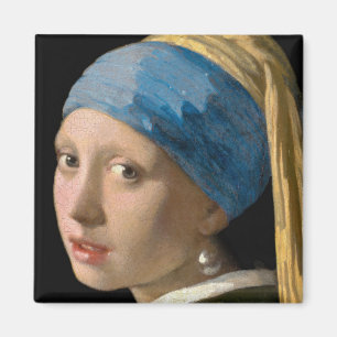 Johannes Vermeer - Girl with a Pearl Earring Magnet