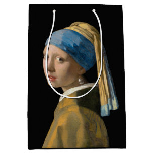 Johannes Vermeer - Girl with a Pearl Earring Medium Gift Bag