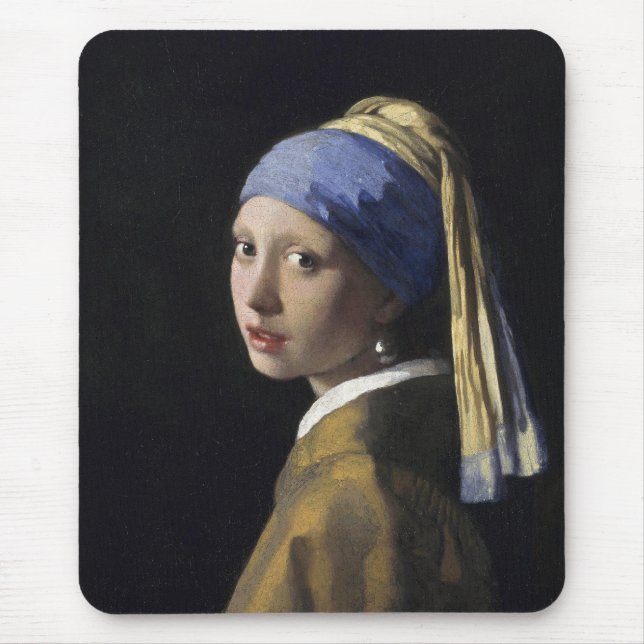 Johannes Vermeer - Girl with a Pearl Earring Mouse Mat (Front)
