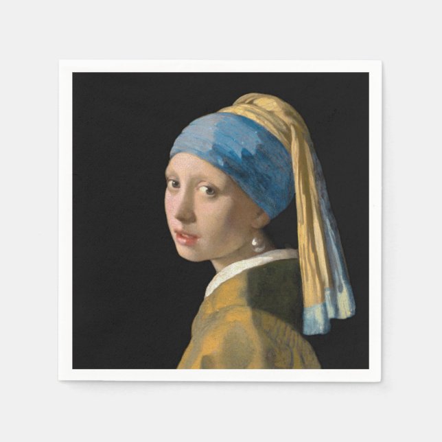 Johannes Vermeer - Girl with a Pearl Earring Napkin (Front)