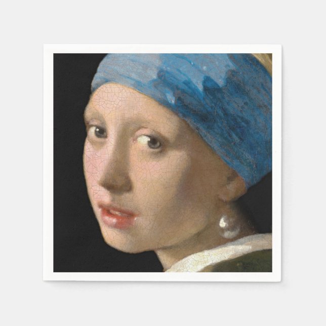 Johannes Vermeer - Girl with a Pearl Earring Napkin (Front)