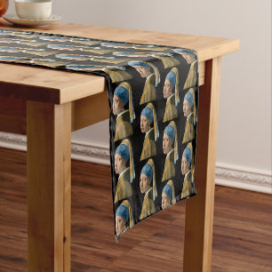 Johannes Vermeer - Girl with a Pearl Earring Short Table Runner