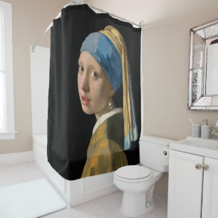 Johannes Vermeer - Girl with a Pearl Earring Shower Curtain
