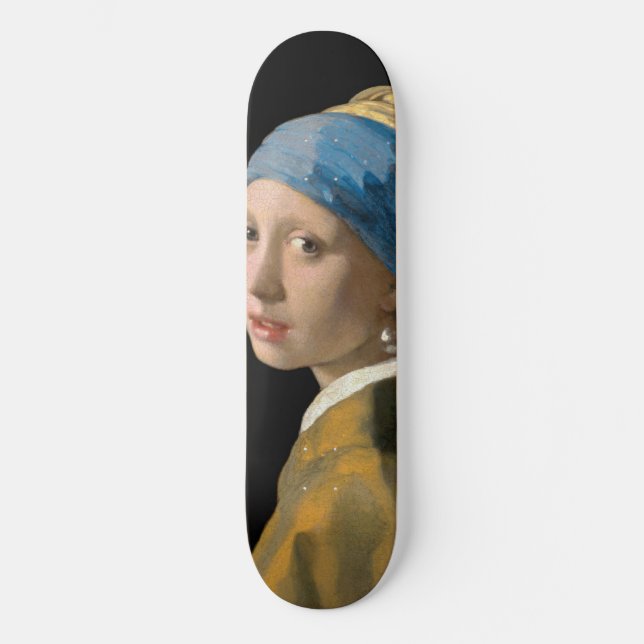 Johannes Vermeer - Girl with a Pearl Earring Skateboard (Front)