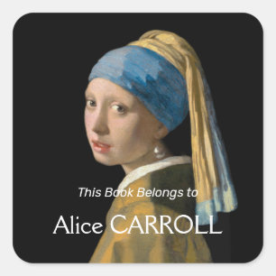 Johannes Vermeer - Girl with a Pearl Earring Square Sticker