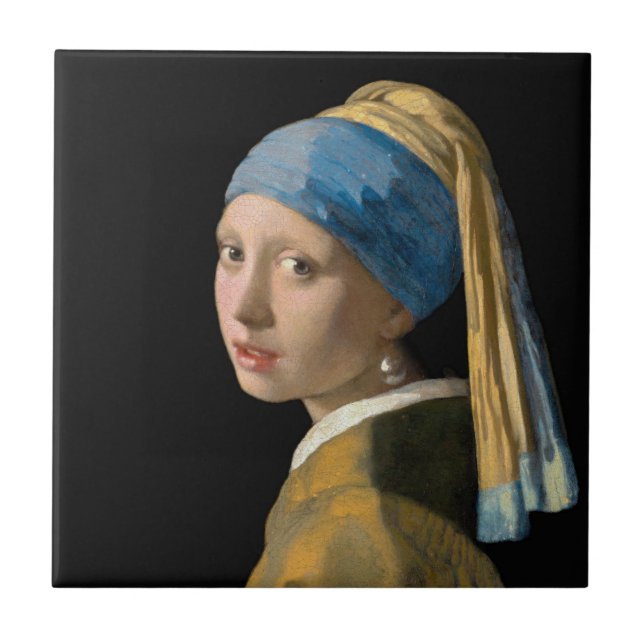 Johannes Vermeer - Girl with a Pearl Earring Tile (Front)
