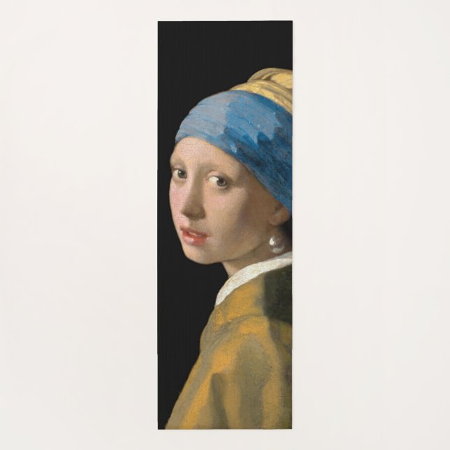 Johannes Vermeer - Girl with a Pearl Earring Yoga Mat (Back)