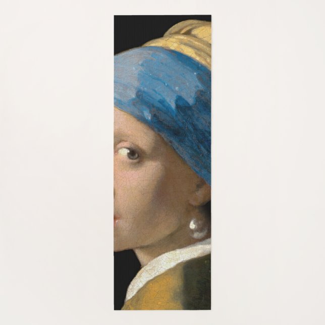 Johannes Vermeer - Girl with a Pearl Earring Yoga Mat (Back)