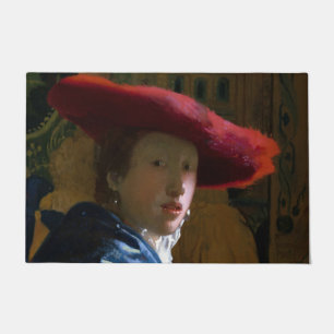 Johannes Vermeer - Girl with a Red Hat Doormat