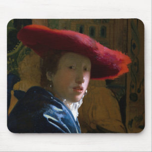 Johannes Vermeer - Girl with a Red Hat Mouse Mat