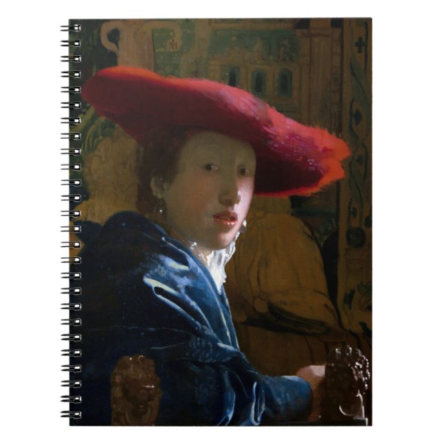 Johannes Vermeer - Girl with a Red Hat Notebook (Front)