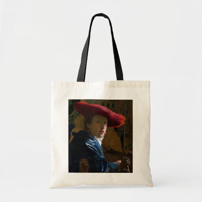 Johannes Vermeer - Girl with a Red Hat Tote Bag (Front)
