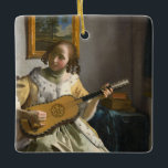 Johannes Vermeer - Guitar Player Ceramic Ornament<br><div class="desc">The Guitar Player - Johannes Vermeer,  Oil on canvas,  1672</div>
