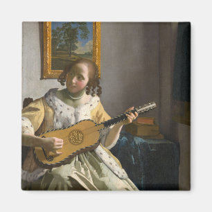 Johannes Vermeer - Guitar Player Magnet