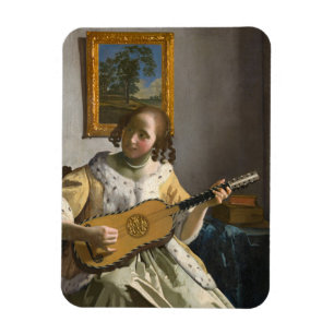 Johannes Vermeer - Guitar Player Magnet