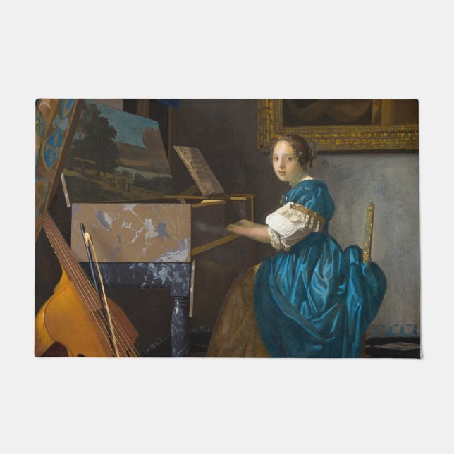 Johannes Vermeer - Lady Seated at a Virginal Doormat (Front)