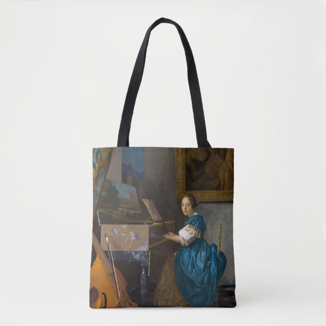 Johannes Vermeer - Lady Seated at a Virginal Tote Bag (Front)