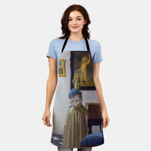 Johannes Vermeer - Lady Standing at a Virginal Apron