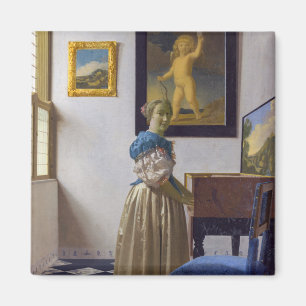Johannes Vermeer - Lady Standing at a Virginal Magnet