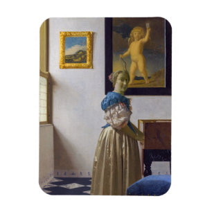 Johannes Vermeer - Lady Standing at a Virginal Magnet