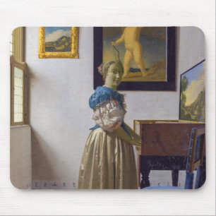 Johannes Vermeer - Lady Standing at a Virginal Mouse Mat
