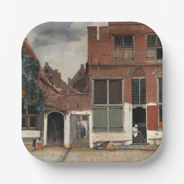 Johannes Vermeer - Little Street Paper Plate (Front)