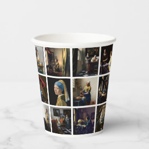 Johannes Vermeer - Masterpieces Grid Paper Cups