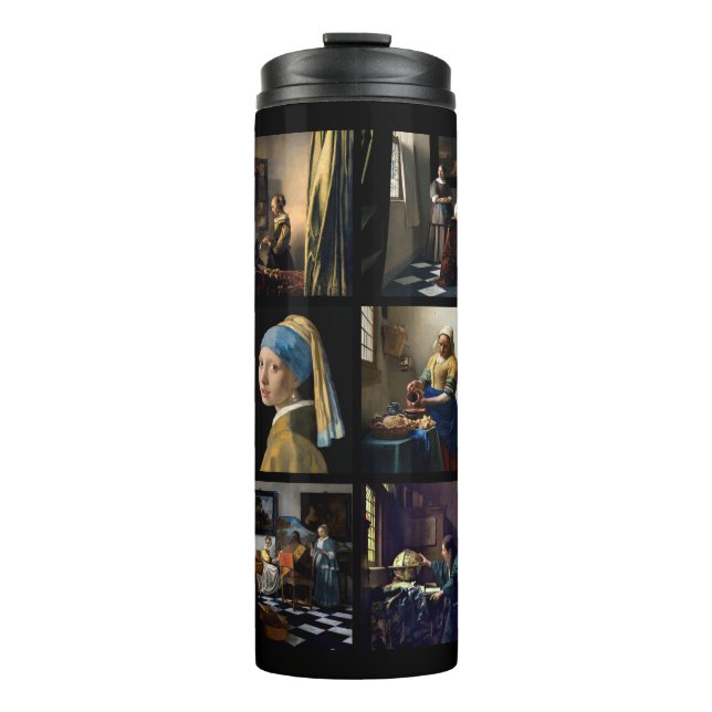 Johannes Vermeer - Masterpieces Grid Thermal Tumbler (Front)