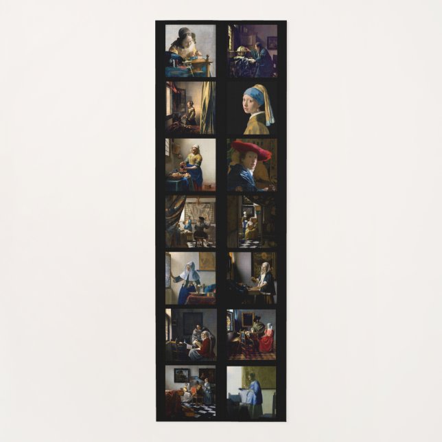 Johannes Vermeer - Masterpieces Grid Yoga Mat (Front)