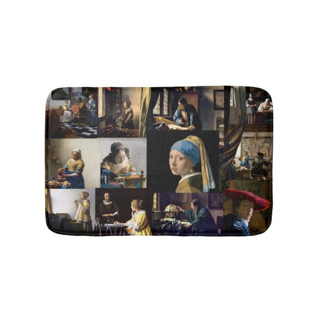 Johannes Vermeer - Masterpieces Patchwork Bath Mat (Front)