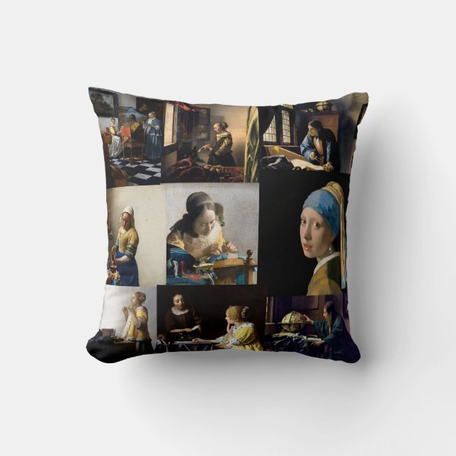 Johannes Vermeer - Masterpieces Patchwork Cushion (Front)