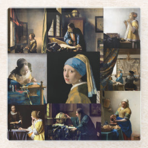 Johannes Vermeer - Masterpieces Patchwork Glass Coaster