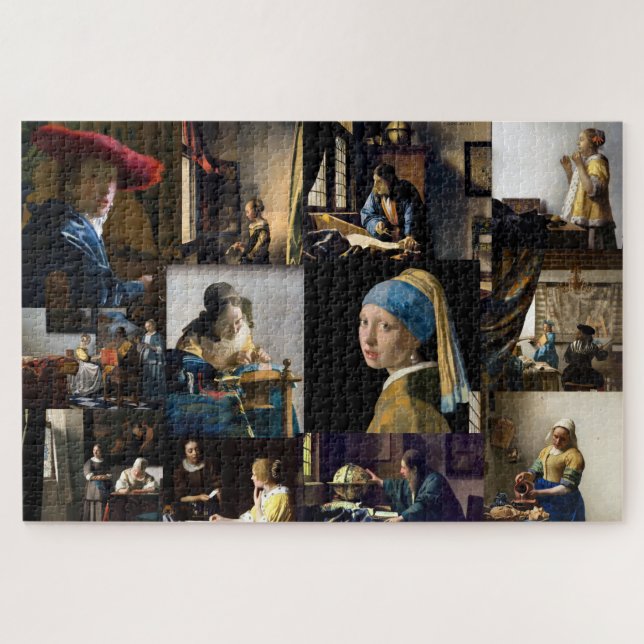 Johannes Vermeer - Masterpieces Patchwork Jigsaw Puzzle (Horizontal)