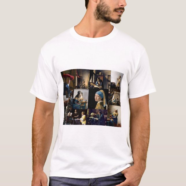 Johannes Vermeer - Masterpieces Patchwork T-Shirt (Front)