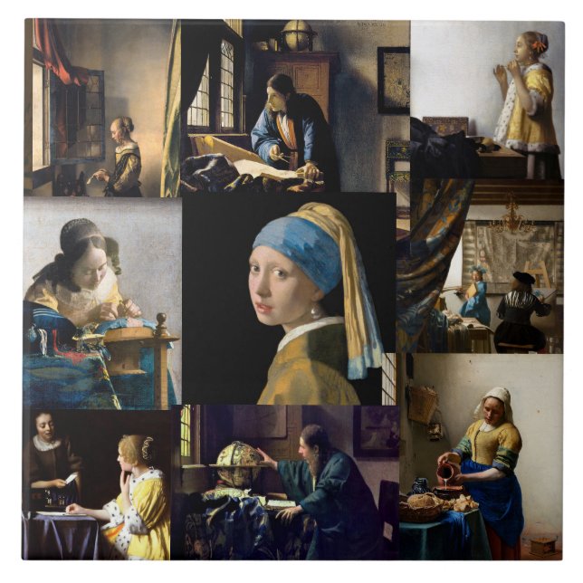 Johannes Vermeer - Masterpieces Patchwork Tile (Front)