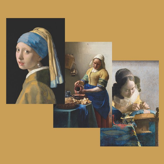 Johannes Vermeer - Masterpieces Selection Wrapping Paper Sheet (Creator Uploaded)