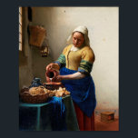 Johannes Vermeer. Milkmaid. Vintage fine art Poster<br><div class="desc">Johannes Vermeer "The Milkmaid" poster.</div>