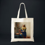 Johannes Vermeer. Milkmaid. Vintage fine art Tote Bag<br><div class="desc">Johannes Vermeer "The Milkmaid" tote bag.</div>